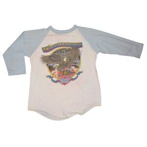 Vintage 1981 Molly Hatchet Beatin' The Odds World Tour Raglan T-Shirt Small